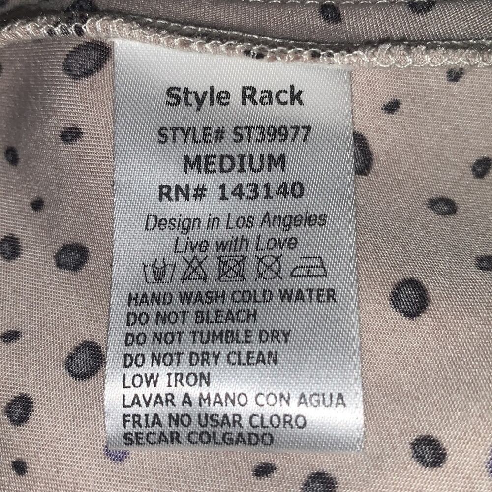Style Rack Satin Top Sleeveless Adjustable Straps Size M - Picture 8 of 9